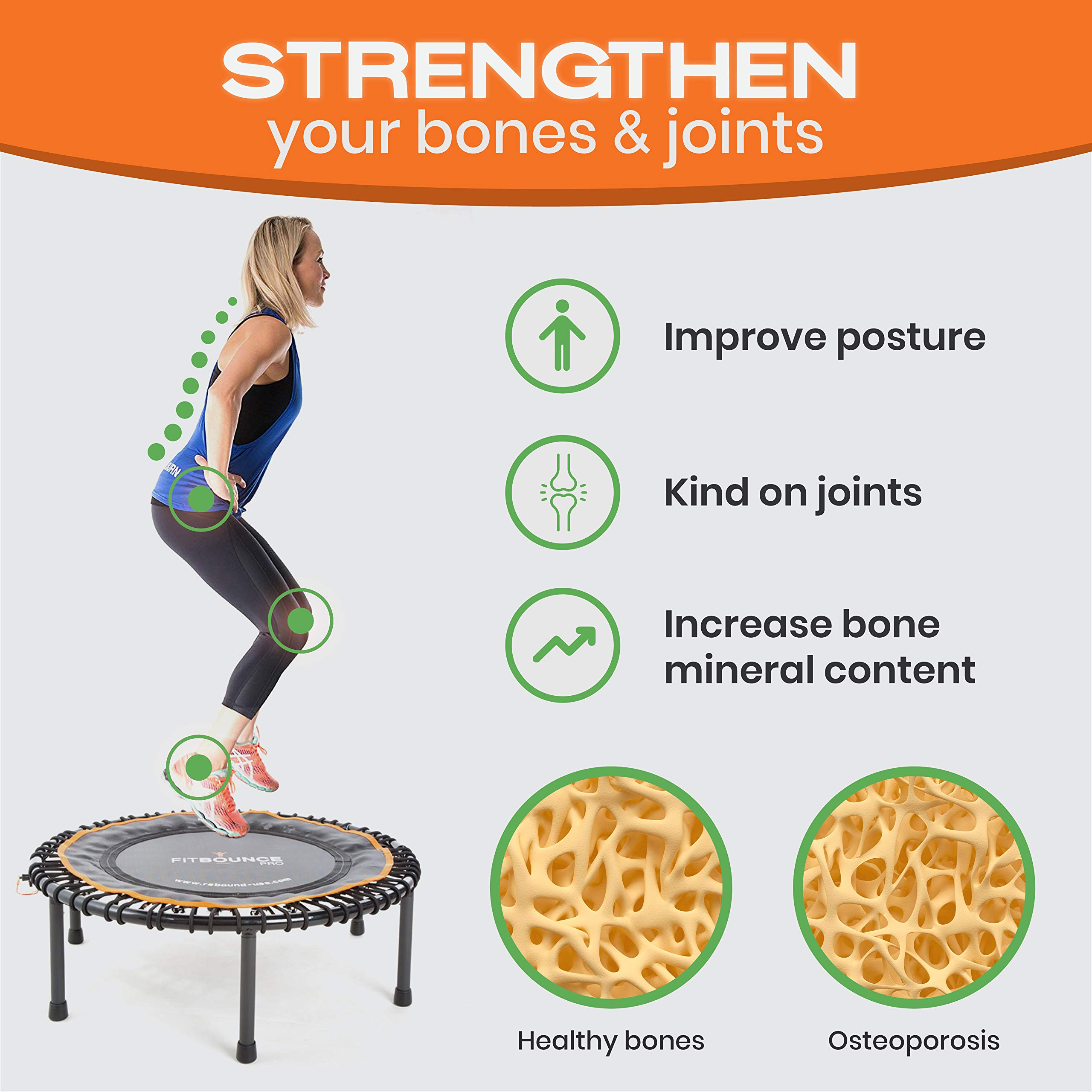 【Sports&Outdoors】Half Folding, Silent Professional Mini Trampoline for Adults & Kids