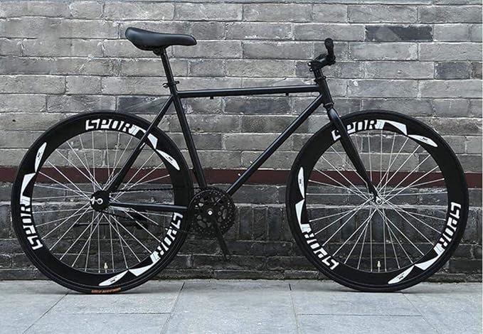 MU Road Bicycle, 26 inch Bikes, Stripped Back Fixie Brake System, High Carbon Steel Frame, Road Bicycle Racing, Men's and Women Adult,Z