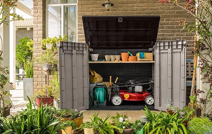 Keter 250001 Store It Out Pro Outdoor Storage Shed, 145.5 x 82 x 123cm Beige/Brown