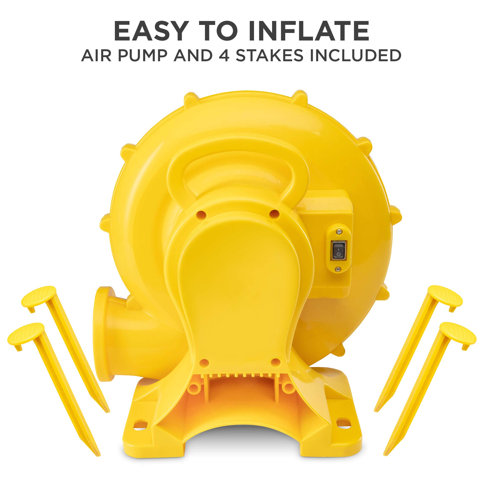 【Sports&Outdoors】【BS】Inflatable Water Slide Park - Climbing Wall, 2 Slides, Splash & Deep Pool