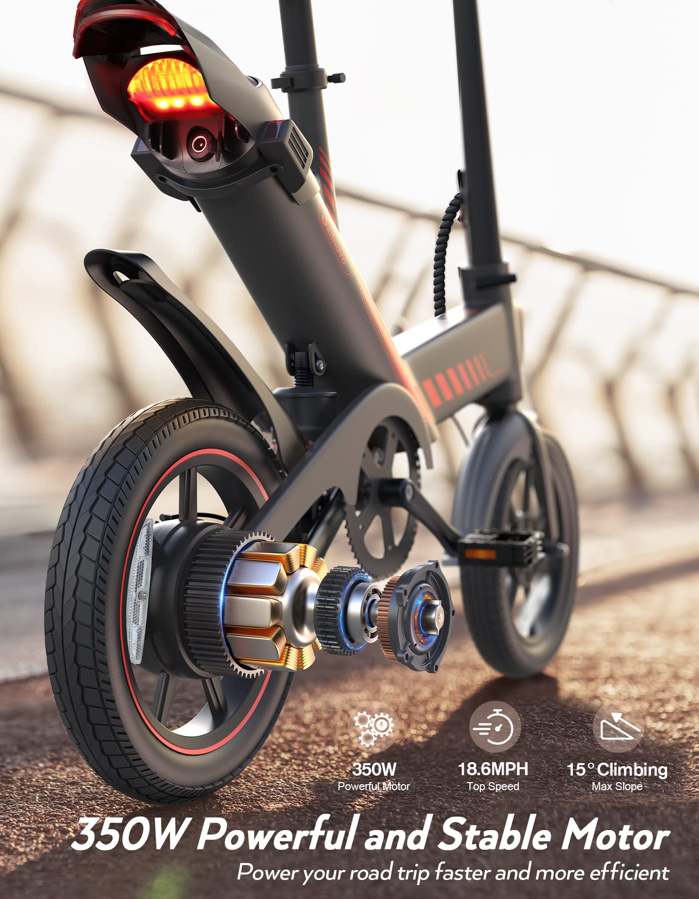 【Sports&Outdoors】Electric Bicycle, Sailnovo 14'' Electric Bike for Adults & Teenagers