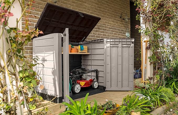 Keter 250001 Store It Out Pro Outdoor Storage Shed, 145.5 x 82 x 123cm Beige/Brown