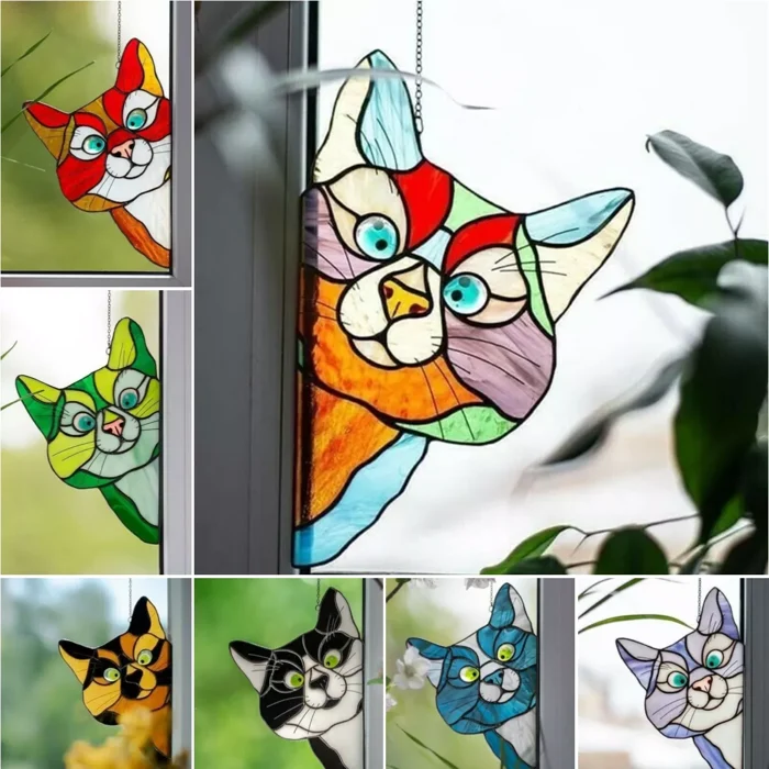 Peeking Cat Window Hanger