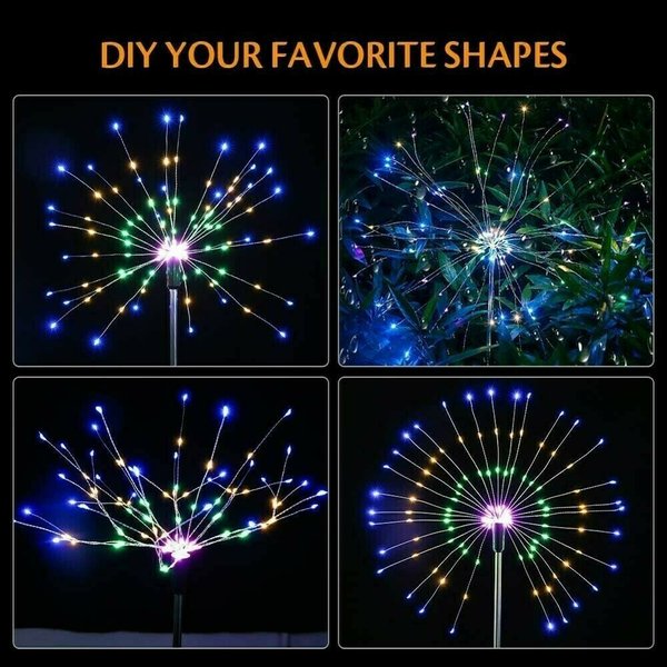 Early Christmas Sale-Waterproof  Solar Garden Fireworks Lamp