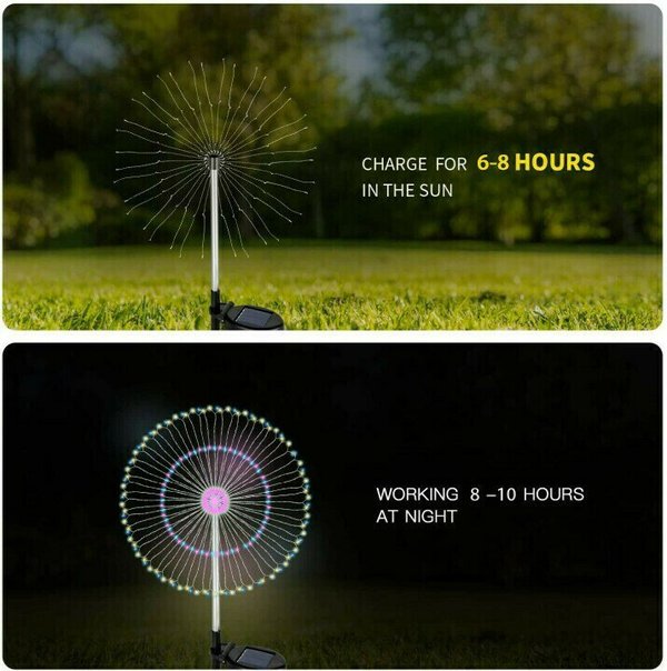 Early Christmas Sale-Waterproof  Solar Garden Fireworks Lamp