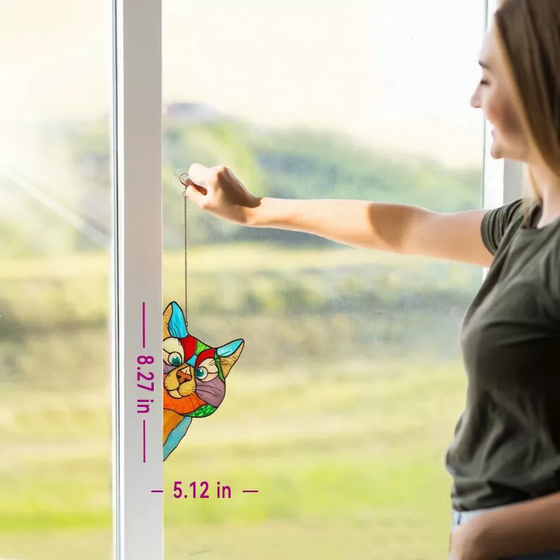 Peeking Cat Window Hanger