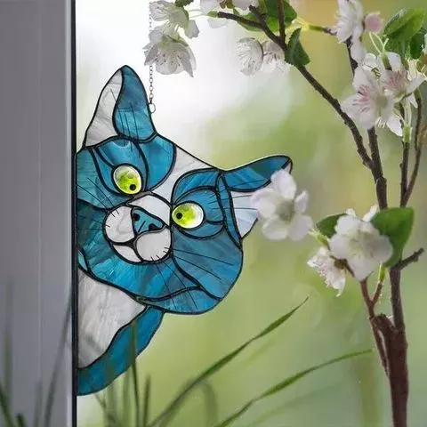 Peeking Cat Window Hanger
