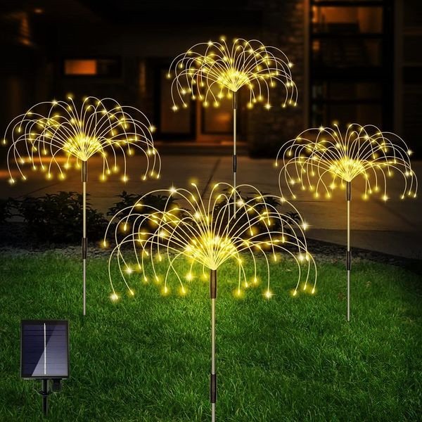 Early Christmas Sale-Waterproof  Solar Garden Fireworks Lamp