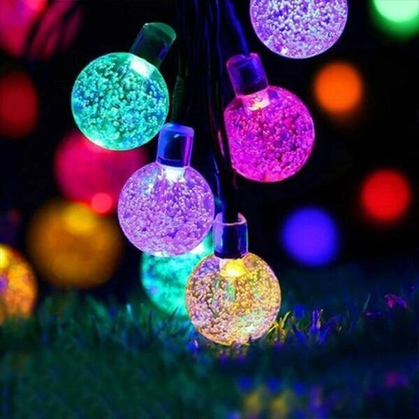 New Solar Powered LED Outdoor String Lights
