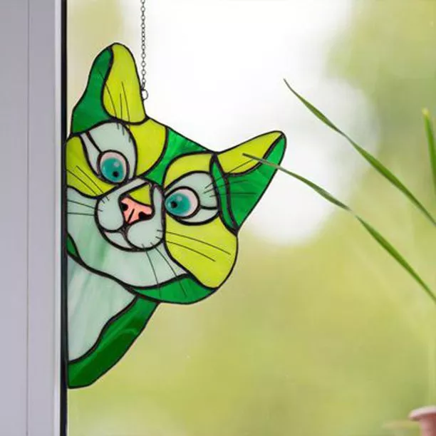 Peeking Cat Window Hanger