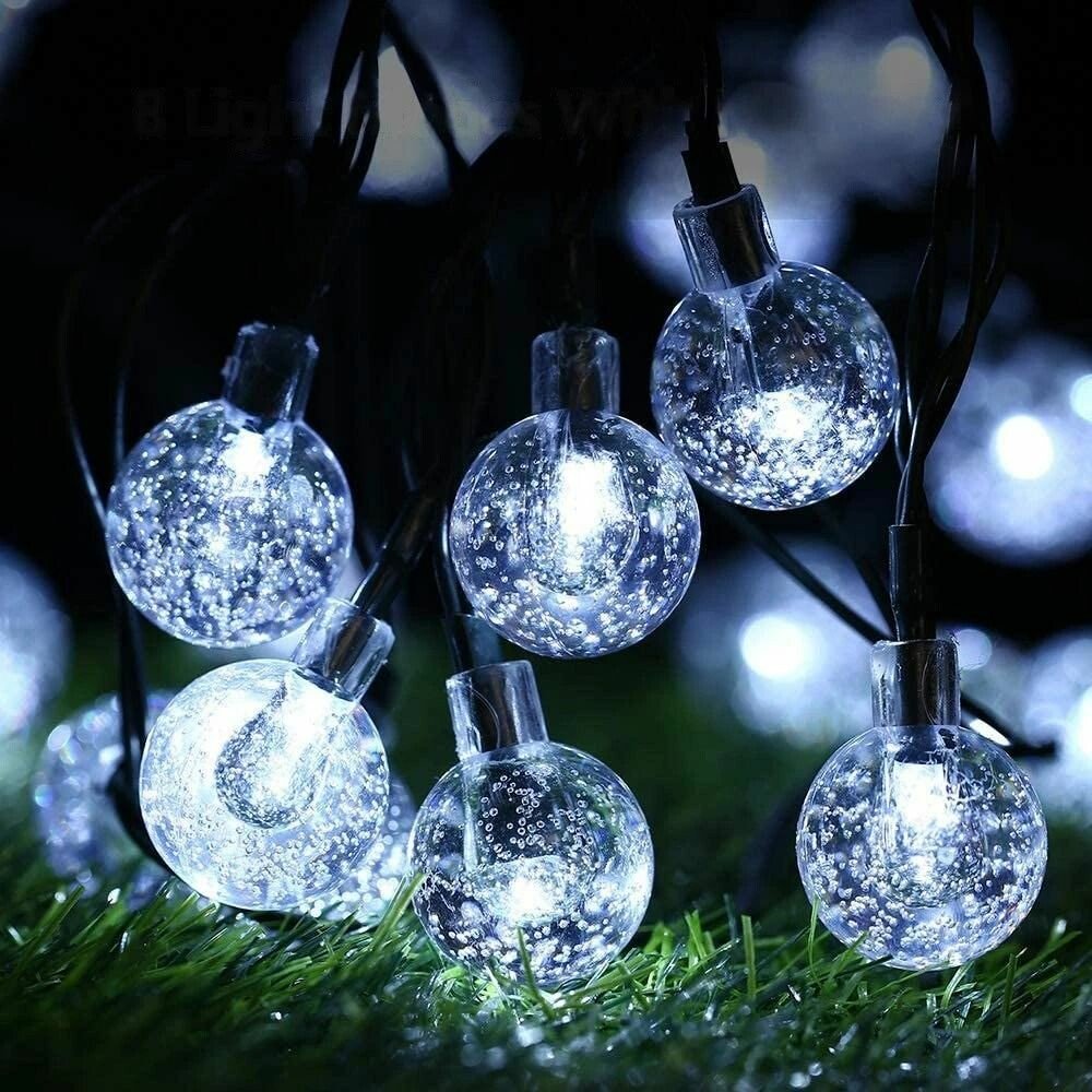 New Solar Powered LED Outdoor String Lights