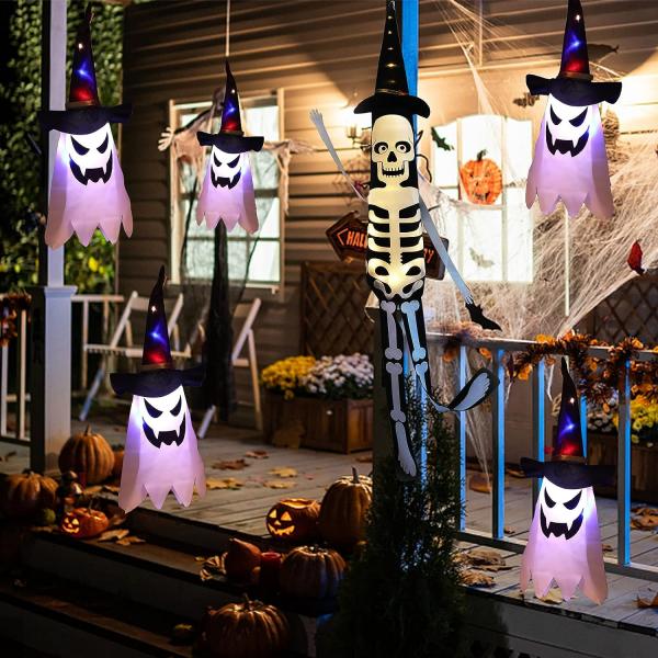 LED Halloween Decoration Glowing Wizard Ghost Hat