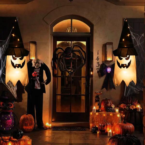 LED Halloween Decoration Glowing Wizard Ghost Hat