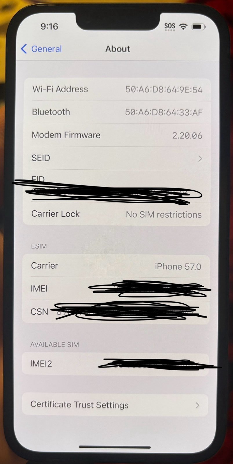 Unlocked iPhone 14 128GB 3C88