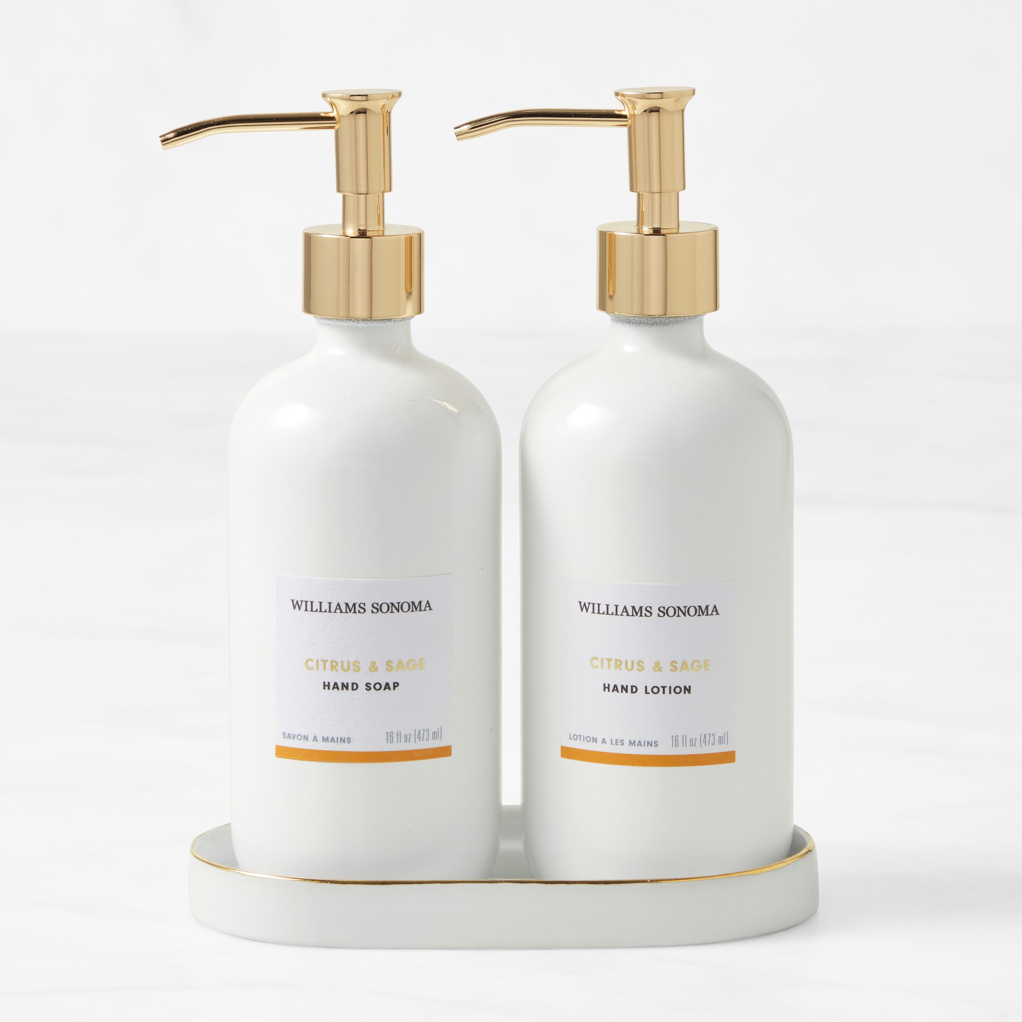Home Fragrance Deluxe Hand Soap & Lotion 3-Piece Set, Citrus & Sage