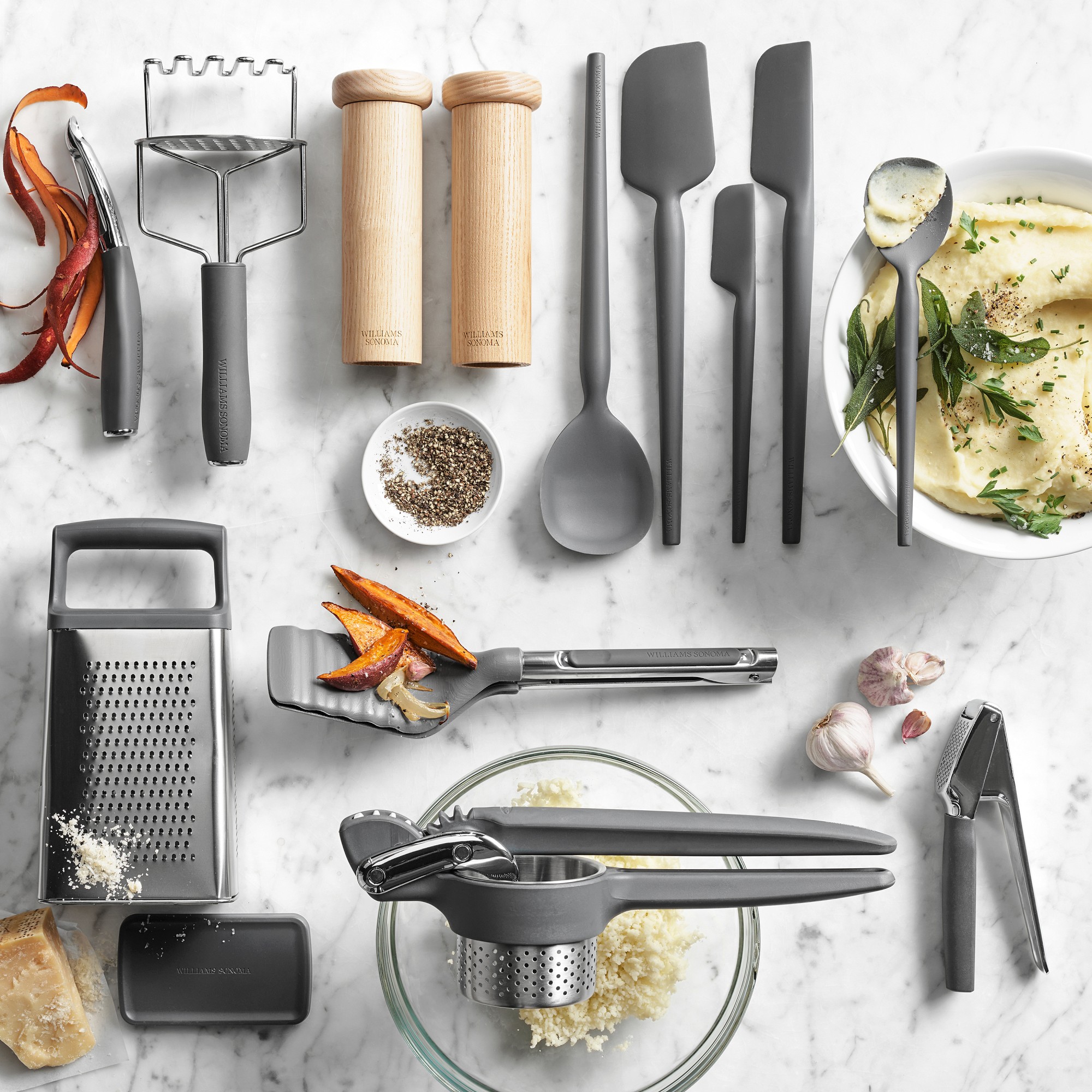 Williams Sonoma Prep Tools Silicone Mini Spoonula and Jar Scraper Set