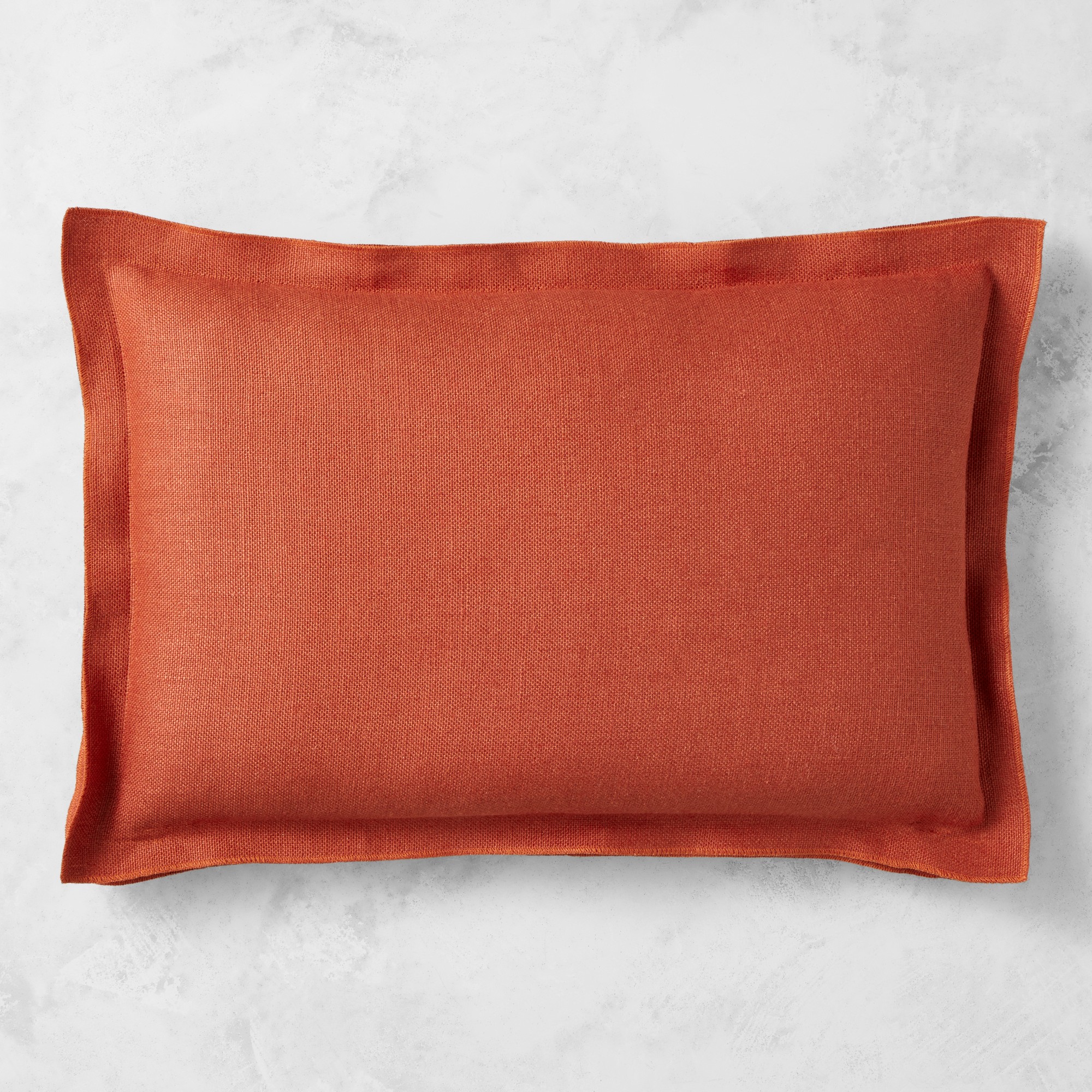 Double Flange Belgian Linen with Libeco™ Pillow Cover, Paprika