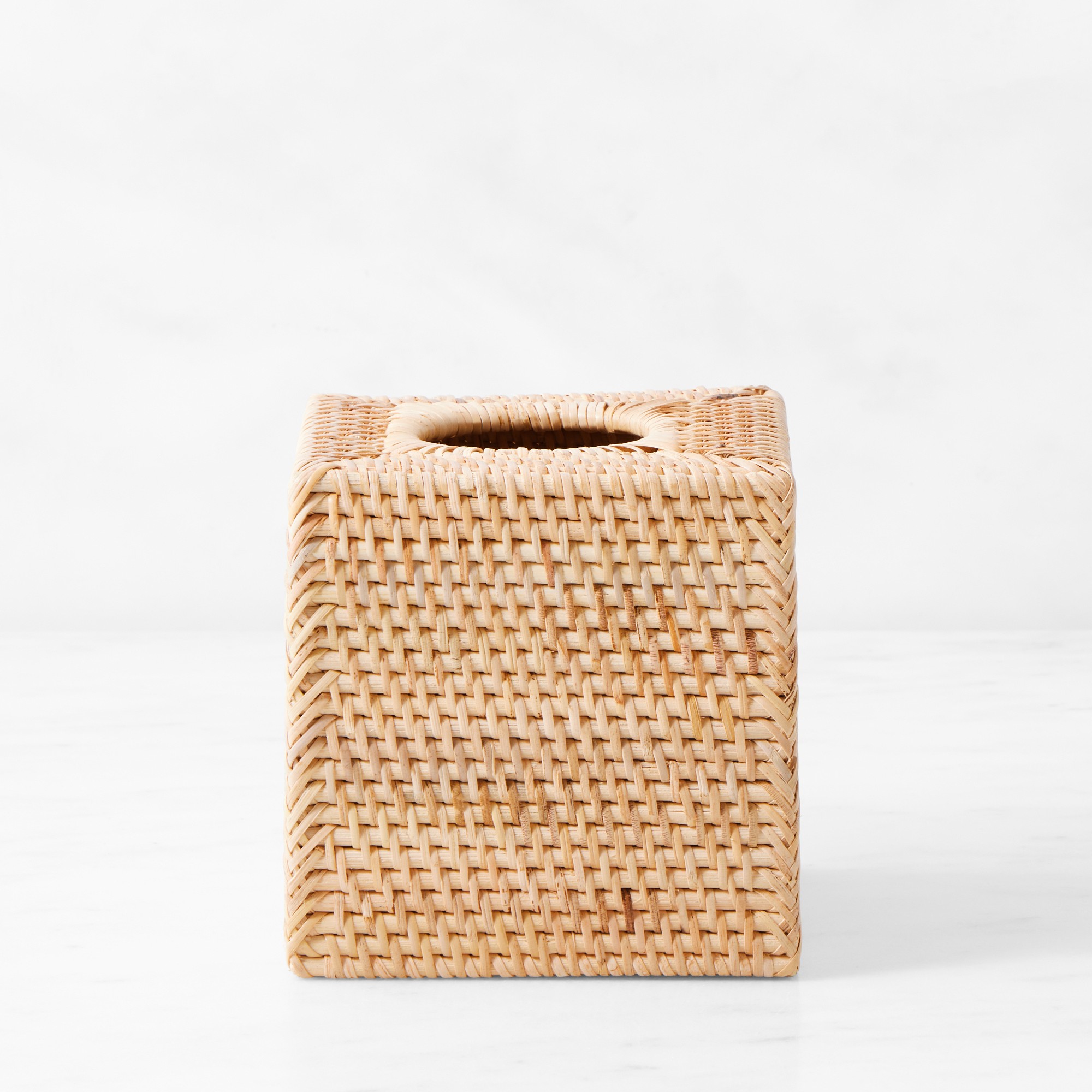 Hold Everything Rattan Tissue Box Cover