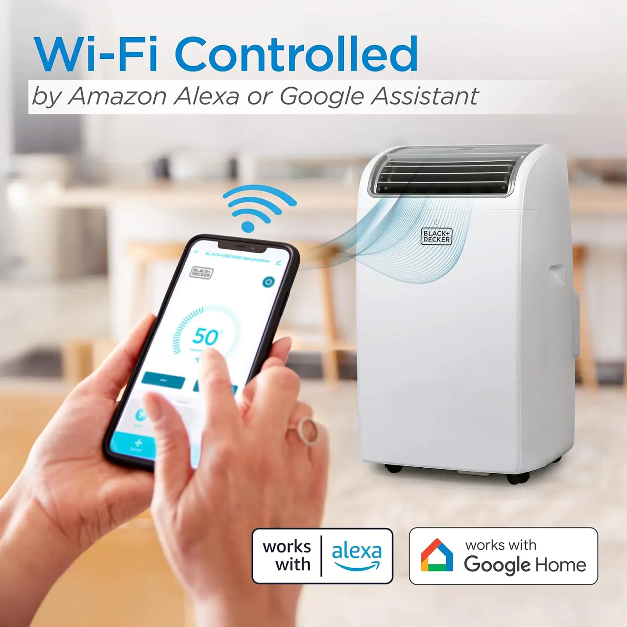 BLACK+DECKER Air Conditioner, 14,000 BTU Air Conditioner Portable for Room up to 700 Sq. Ft. with Remote Control, White