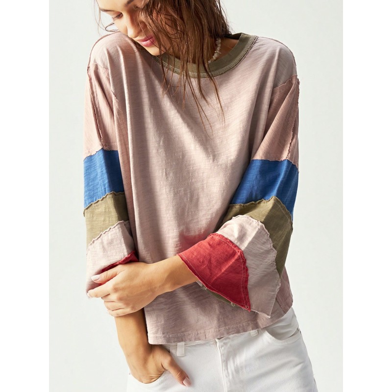 Short Sleeve Loose Washed Cotton Women T-Shirt