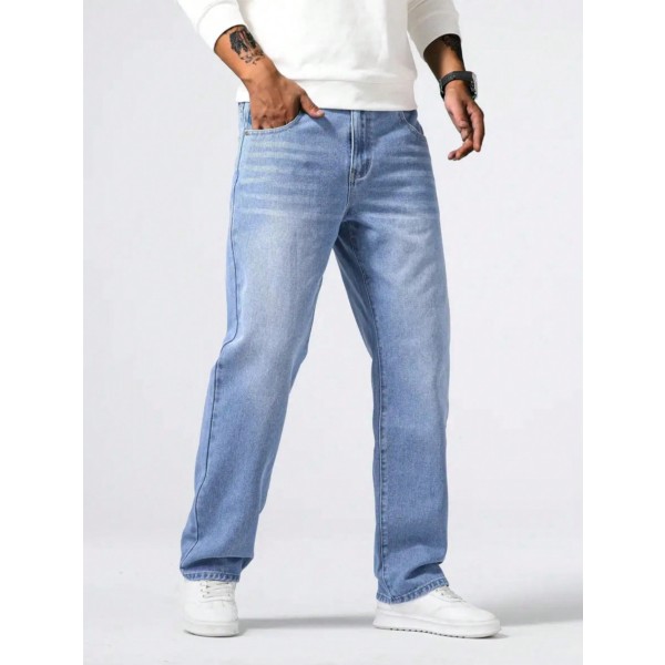 Men's Street Style Light Blue Casual Comfortable Jeans For Spring/Summer