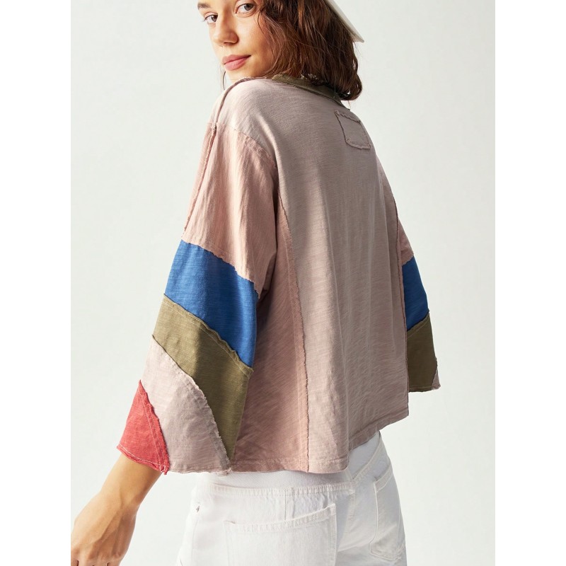 Short Sleeve Loose Washed Cotton Women T-Shirt