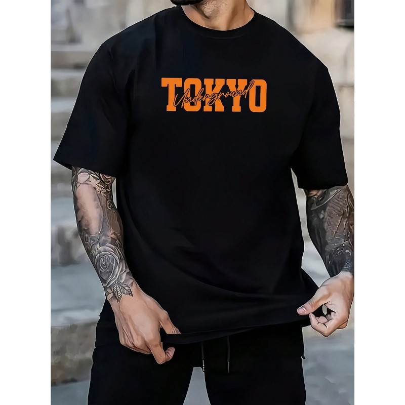 Men's Fashionable Printed Loose Short Sleeve T-Shirt