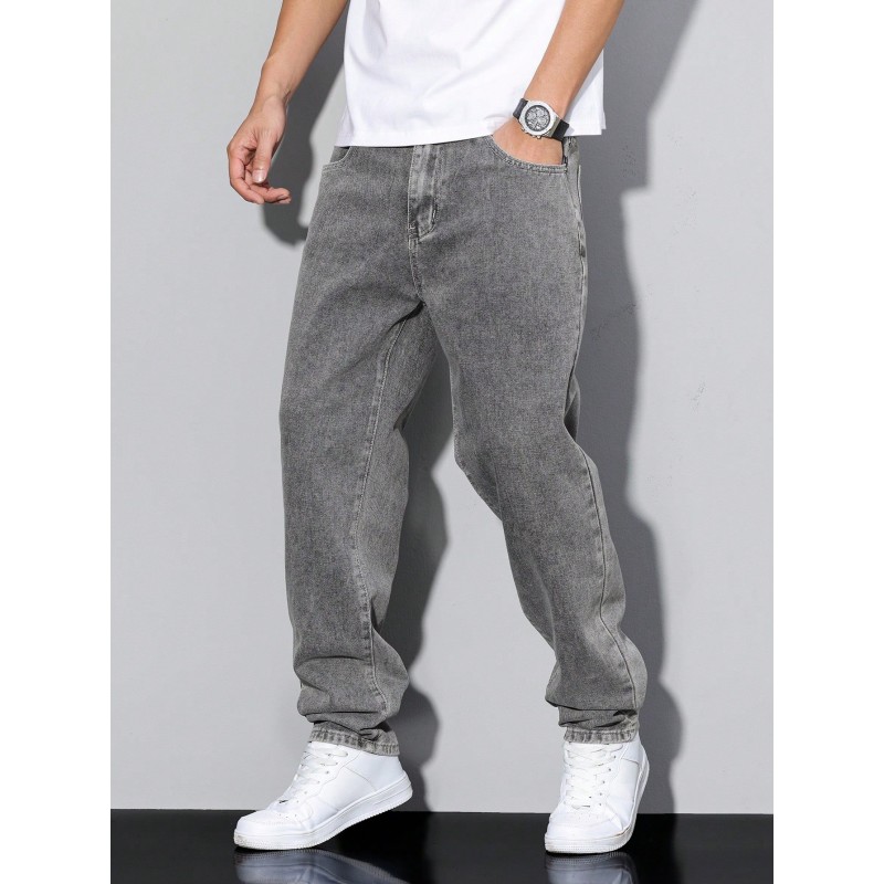 Men's Casual Distressed Tapered Denim Jeans