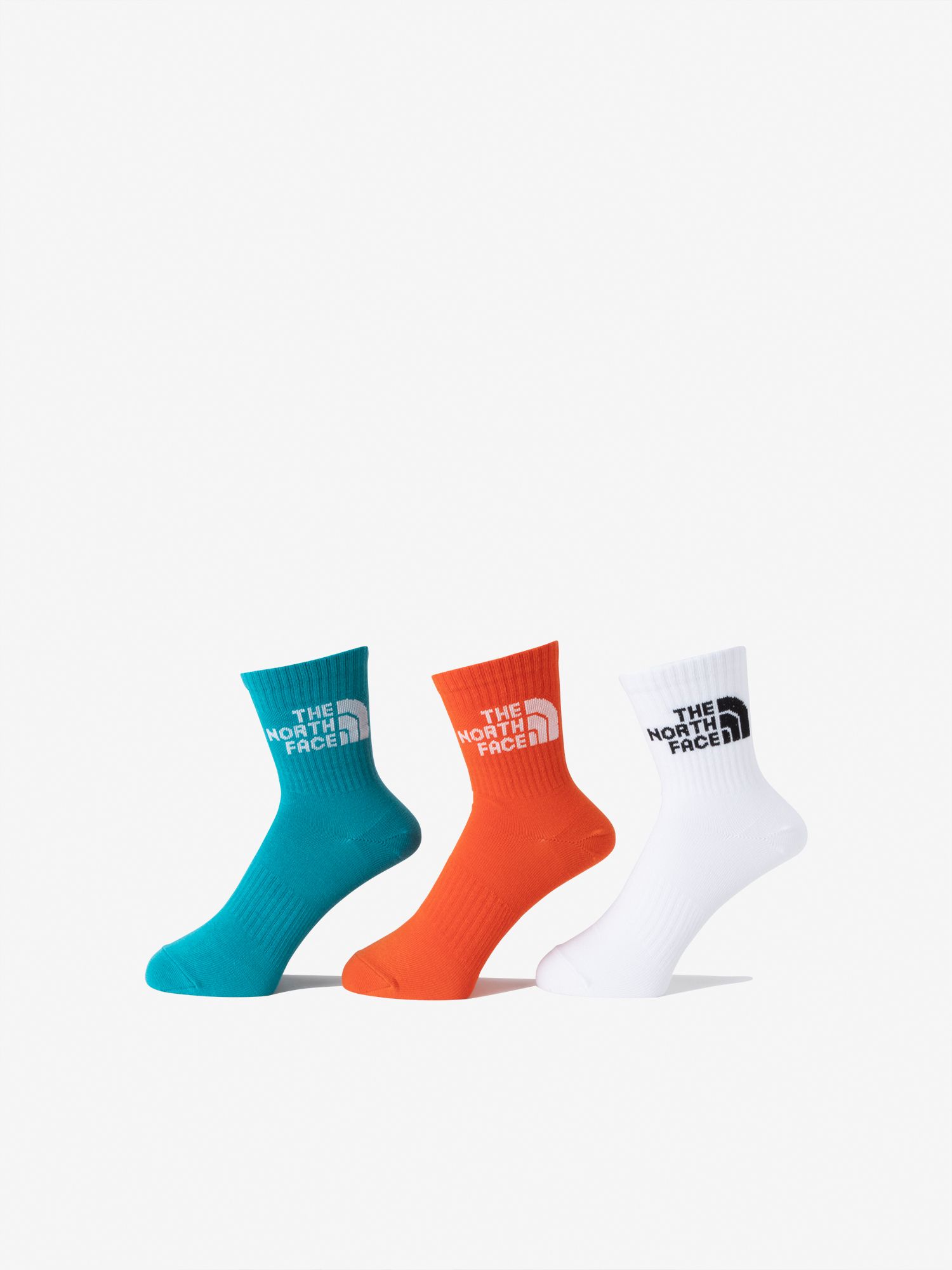 TNF ジャカード ロゴ 3P クルー（ユニセックス）