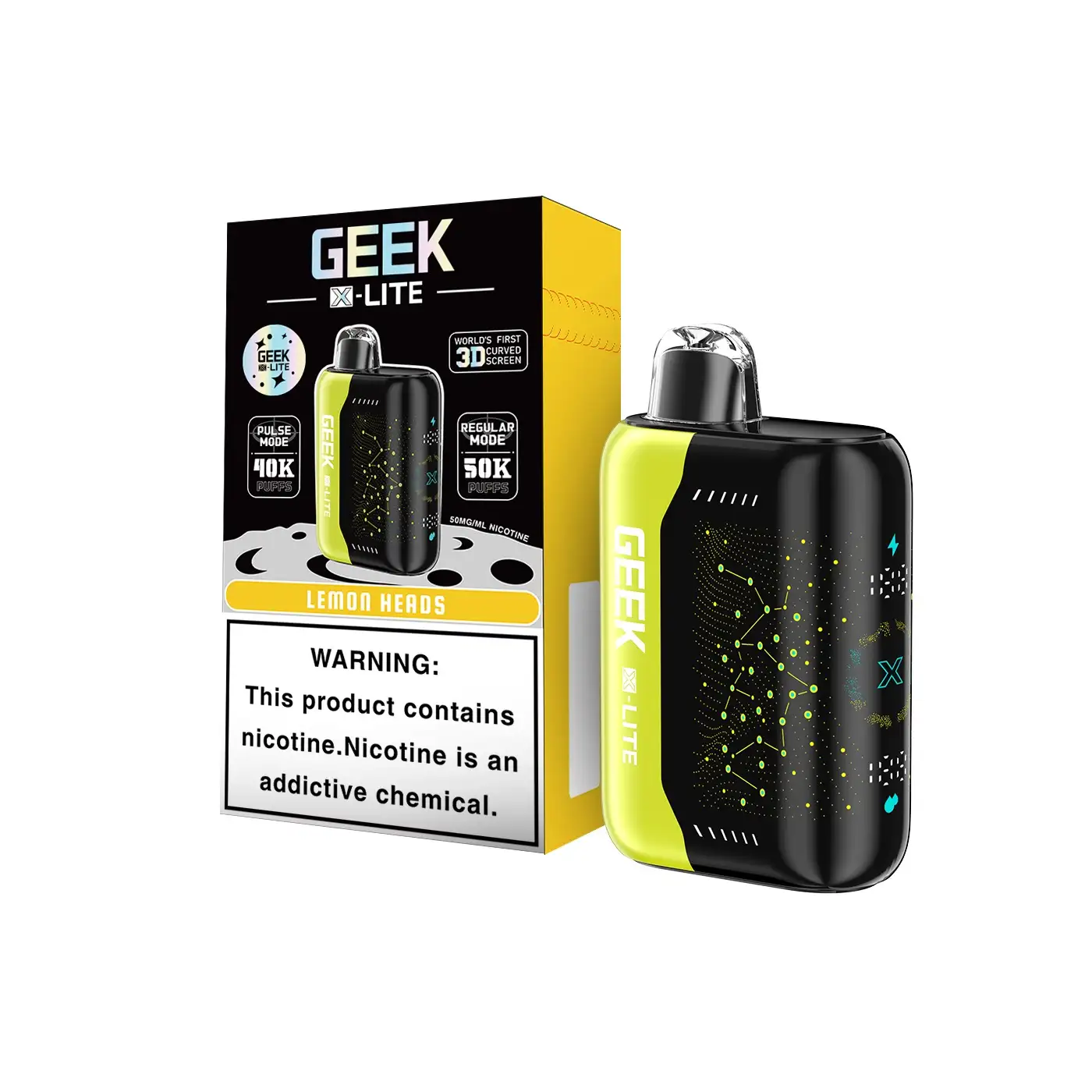 Lemon Heads | Geek X-Lite 50K Puffs Disposable Vape - Geek Max