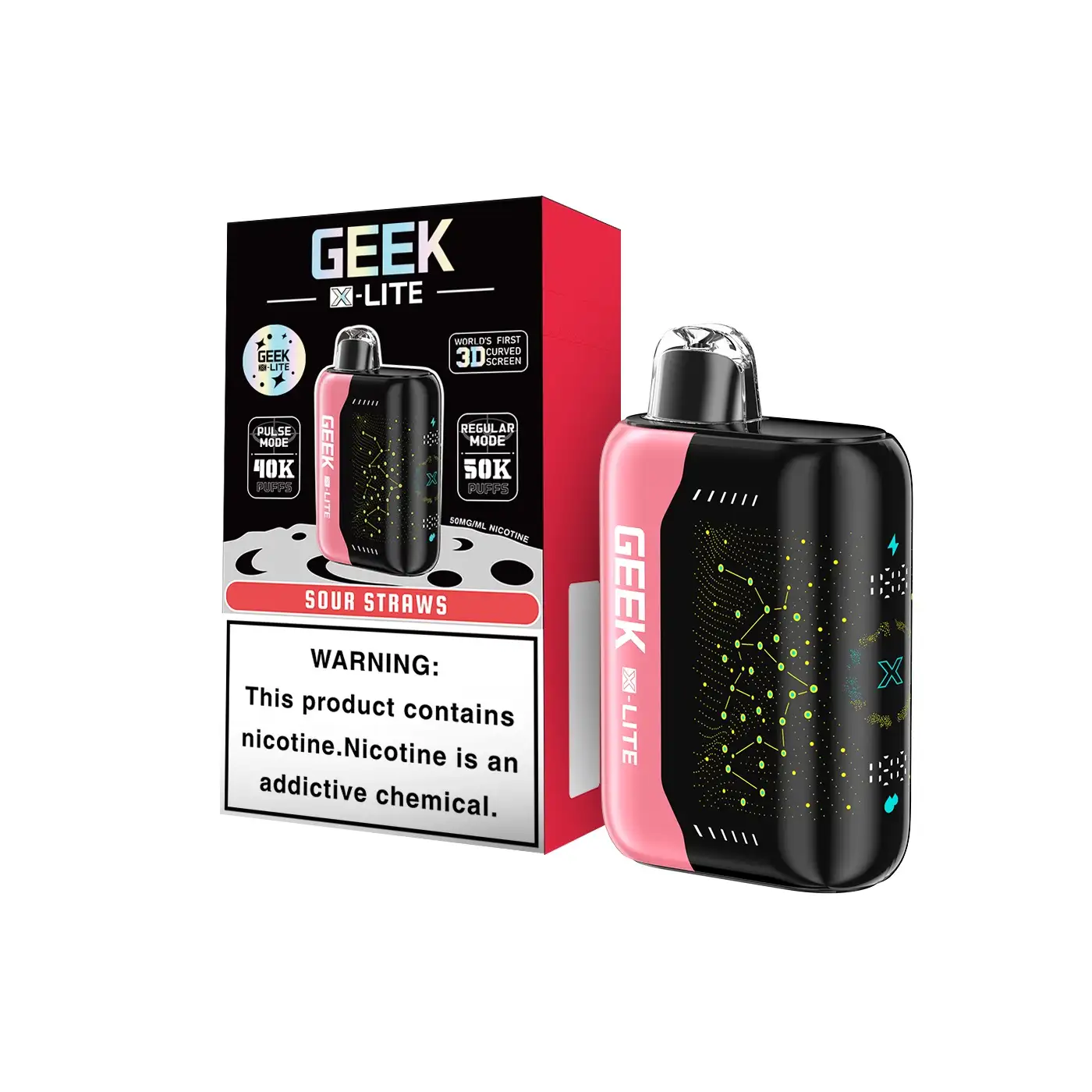 Sour Straws | Geek X-Lite 50K Puffs Disposable Vape - Geek Max