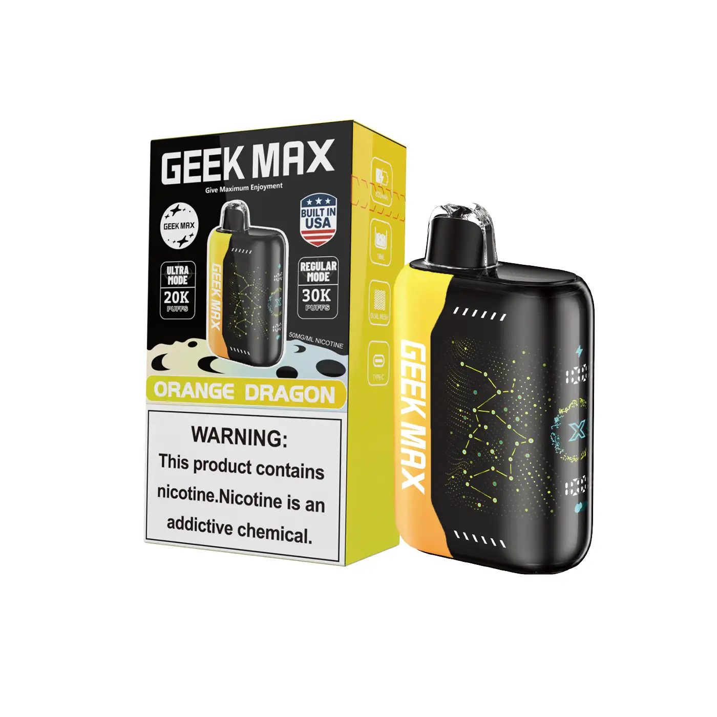 Orange Dragon | Geek Max 30000 Puffs Disposable Vape - Geek Max
