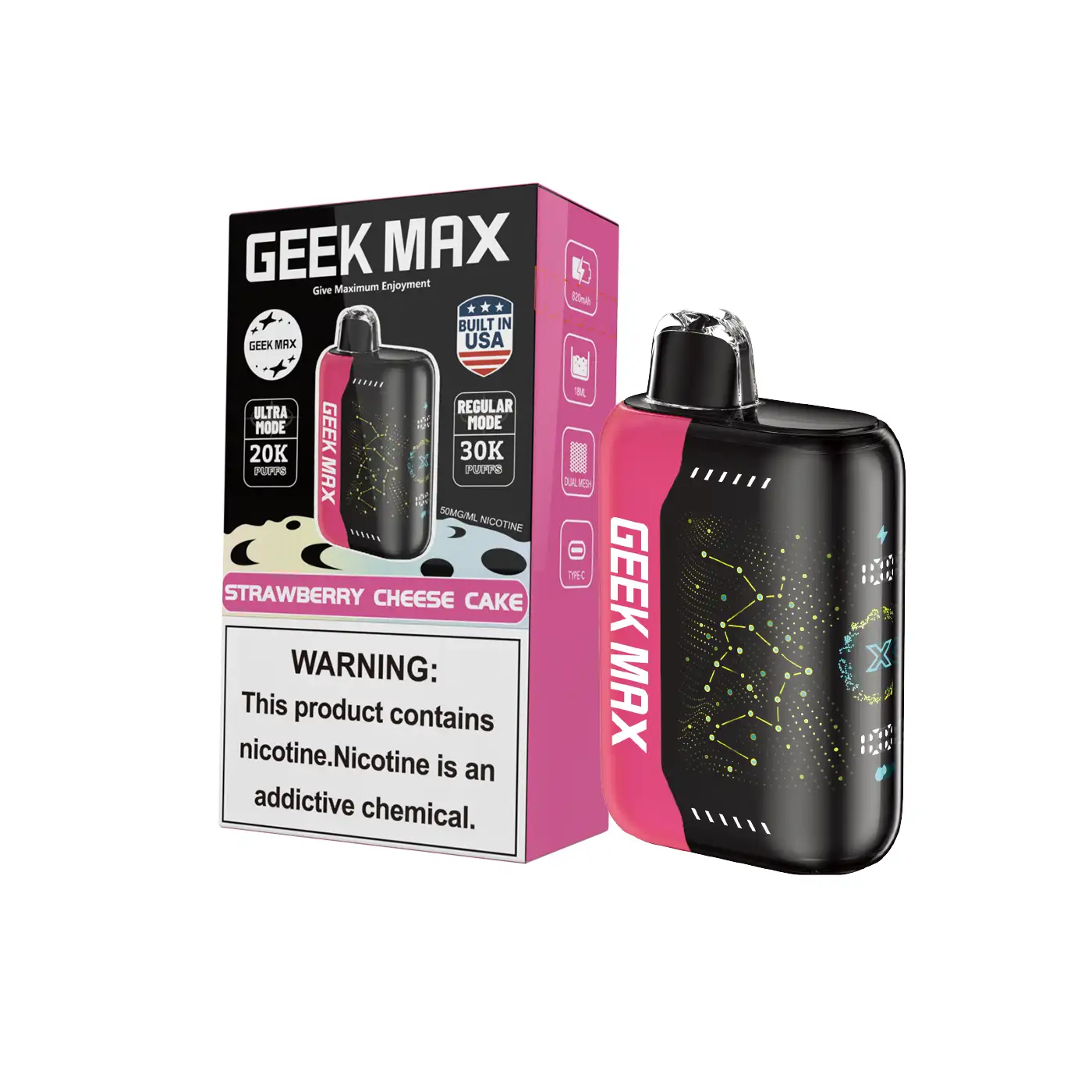 Strawberry Cheese Cake | Geek Max 30000 Puffs Disposable Vape - Geek Max