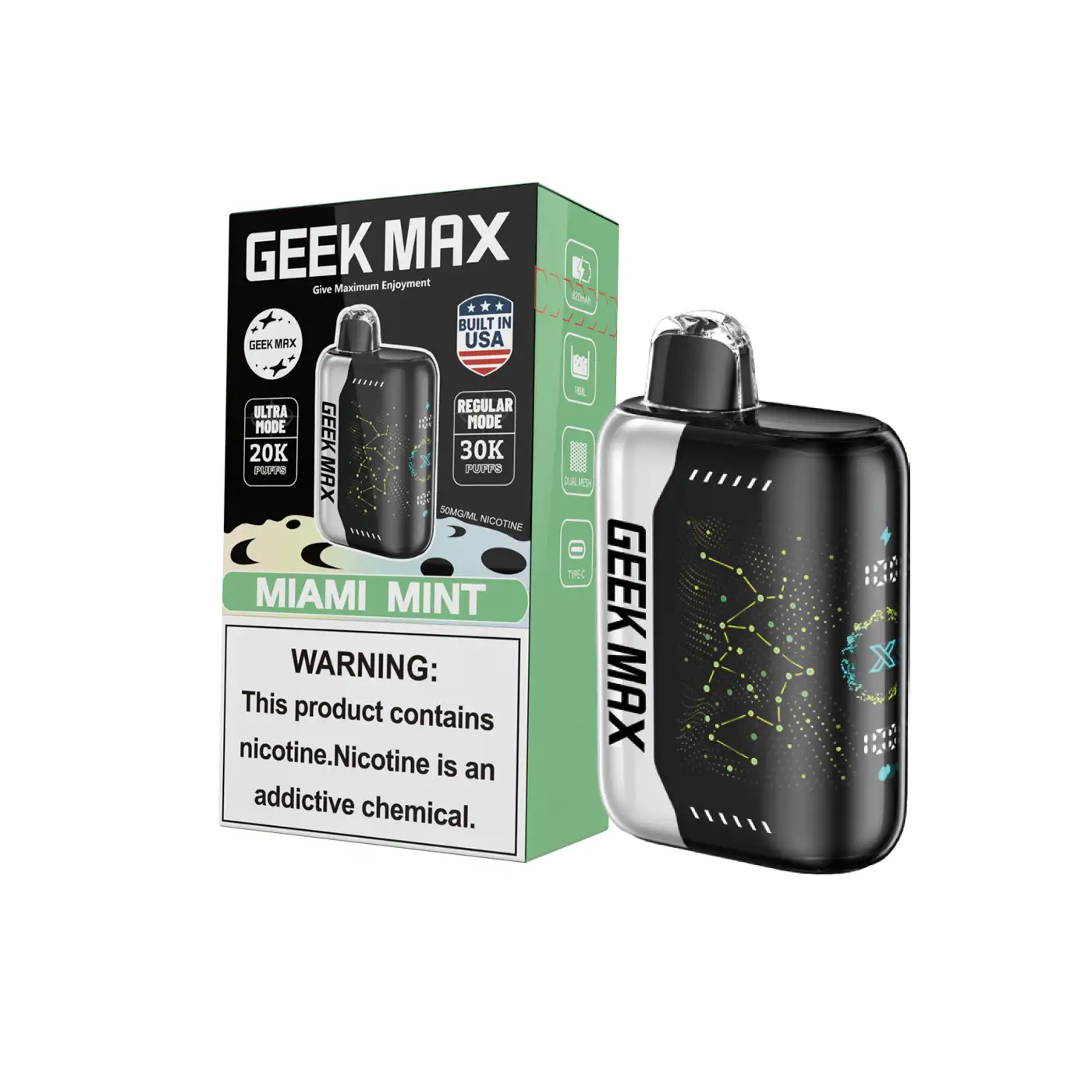 Miami Mint | Geek Max 30000 Puffs Disposable Vape - Geek Max
