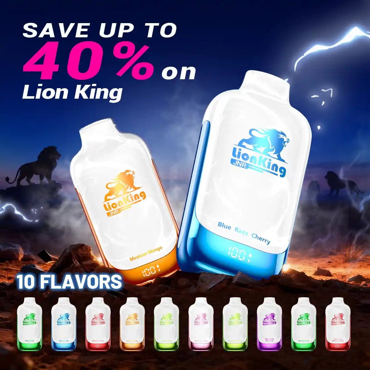 JNR Lion King 50000 Puff Disposable Vape - Geek Max