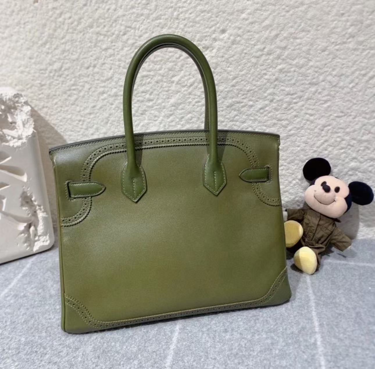 Birkin 25-35 Lace Olive Green Custom