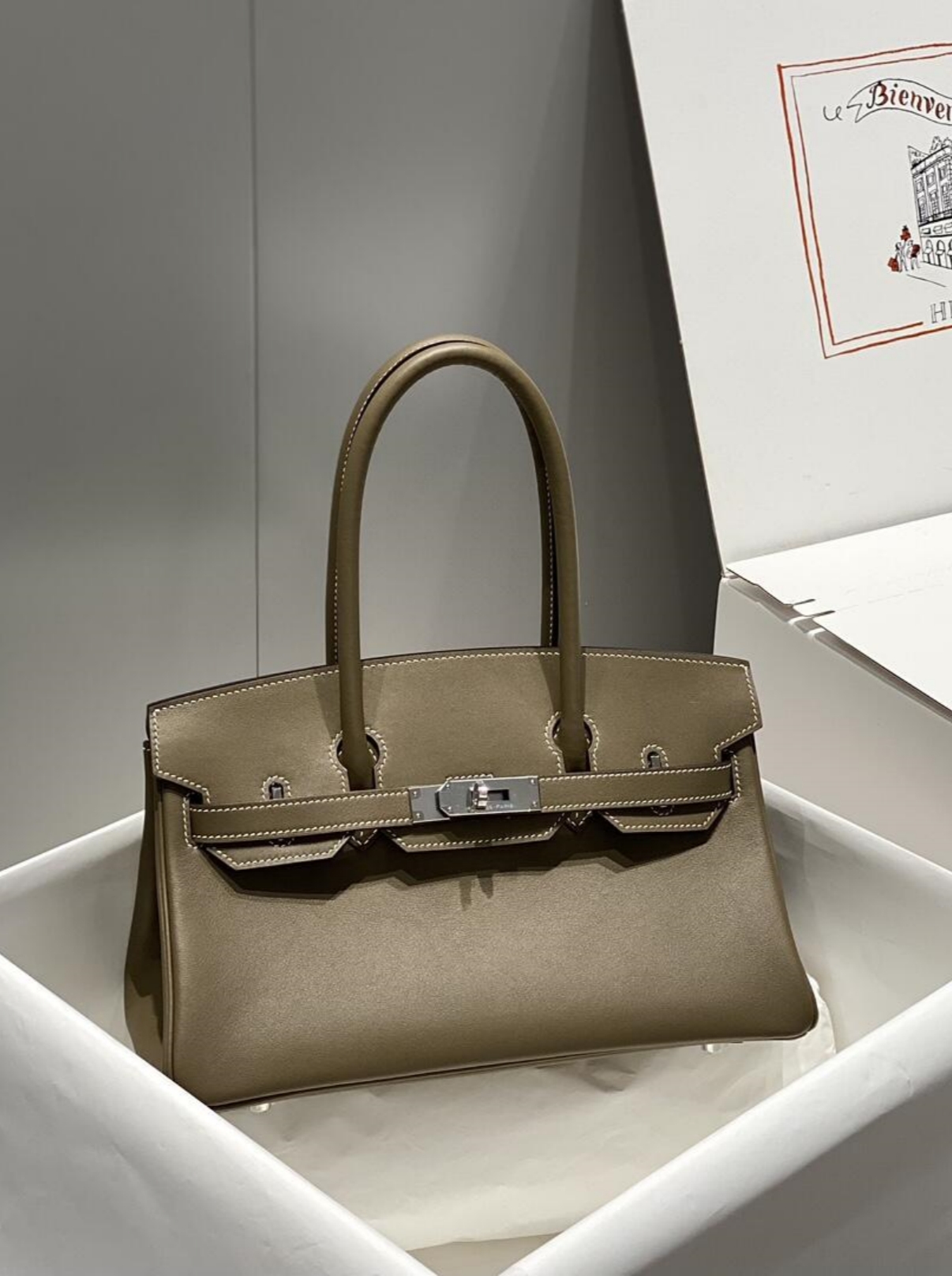 shoulder birkin 29 Elephant Gray