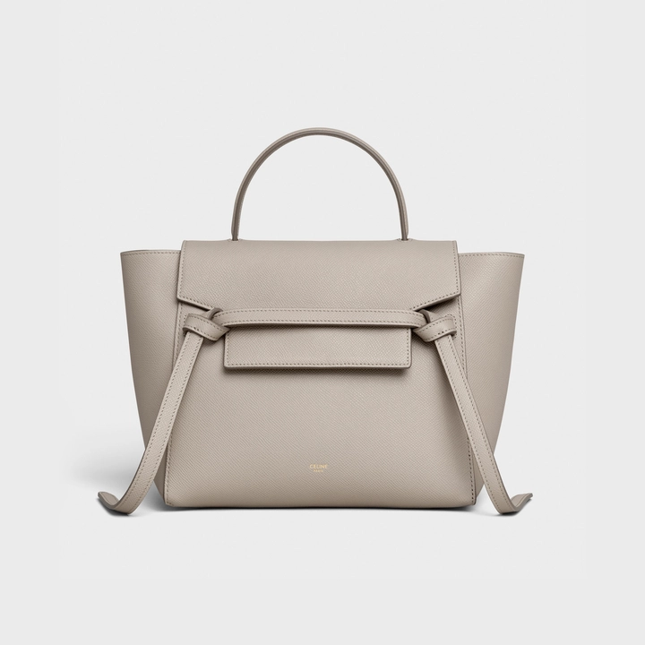 MICRO BELT BAG IN GRAINED CALFSKIN LIGHT TAUPE