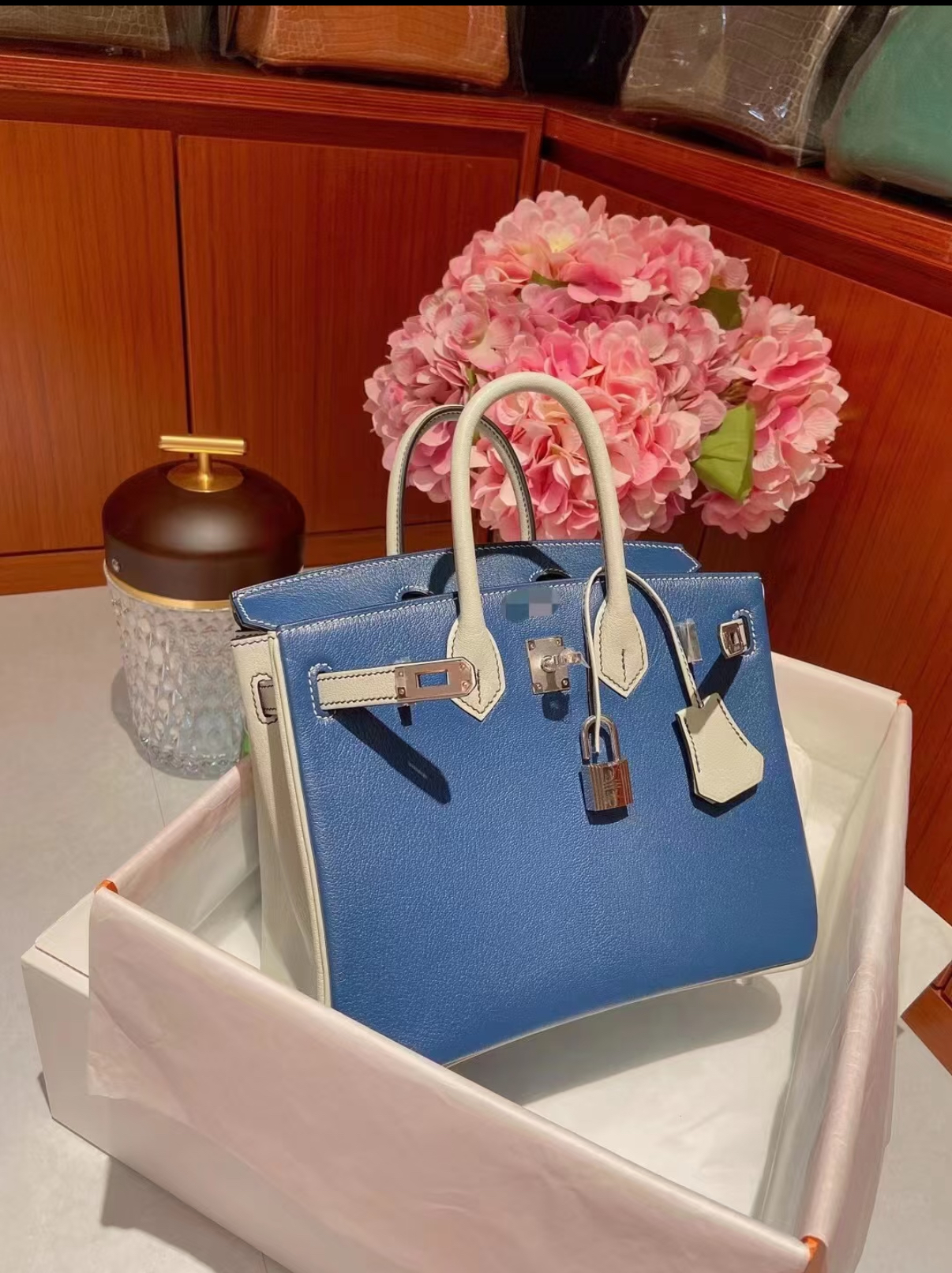 Birkin Deep Blue 25-30 TOGO Custom