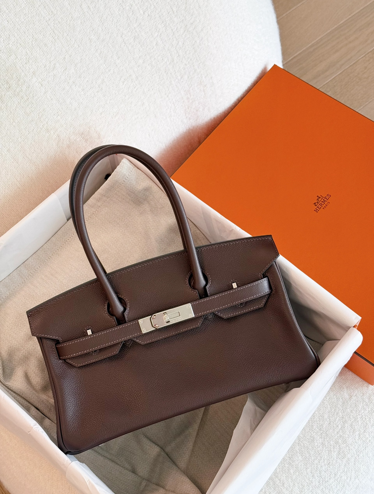 Mocha Birkin Shoulder 29 customize