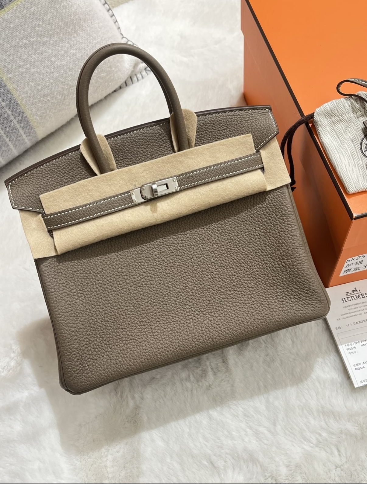 Birkin 25-35cm Taupe custom TOGO