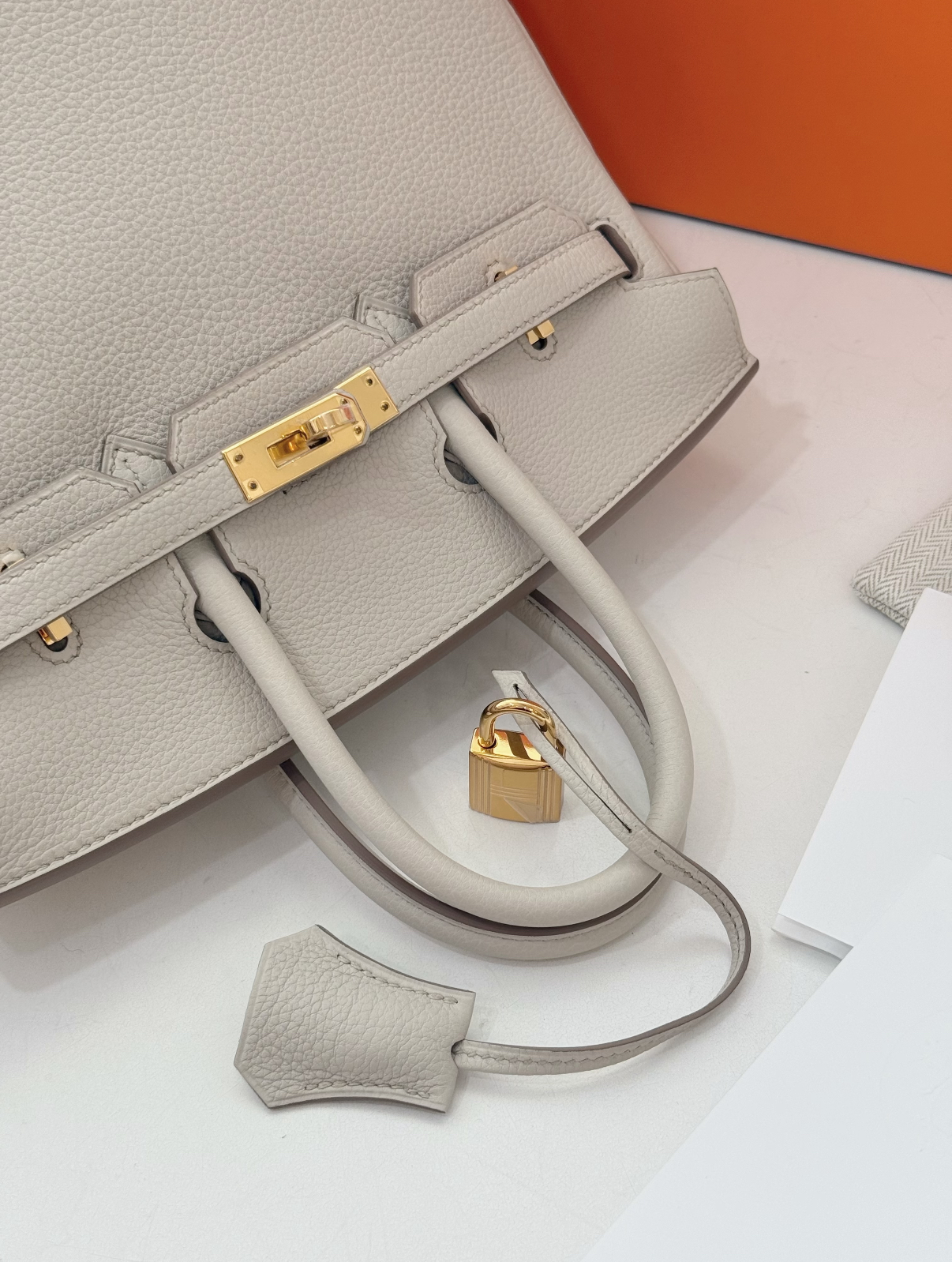 Birkin 25-30 Glacier White TOGO Custom