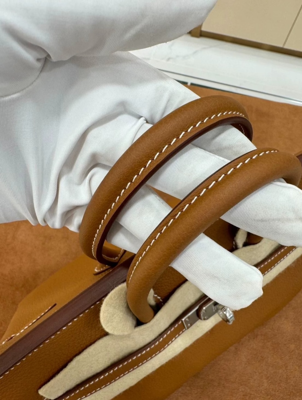 Birkin Brown 25-35 Silver Buckle Custom