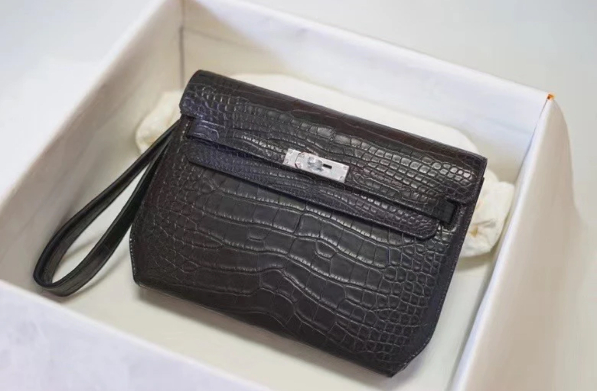 Kelly Depeches 25 American crocodile leather  ♦️Black