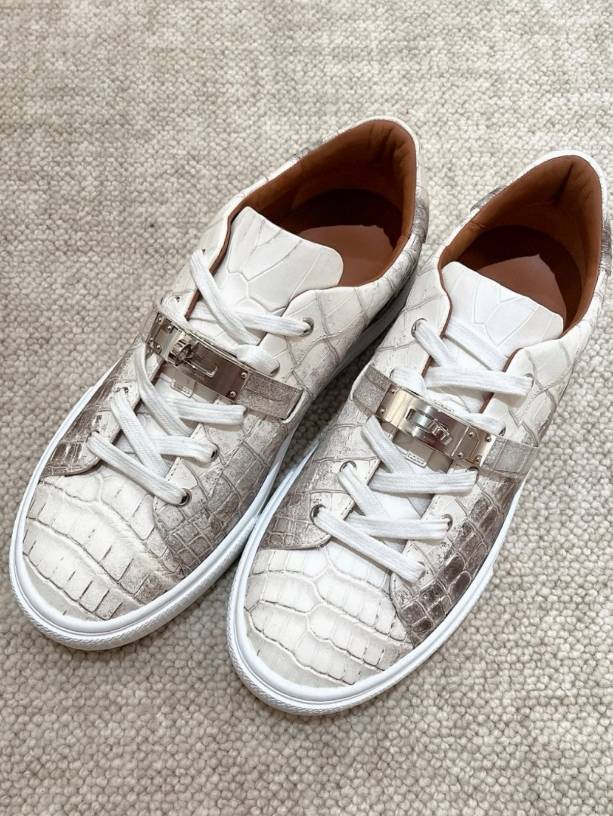 Himalayas with classic Kelly buckle men's shoes crocodile leather custom