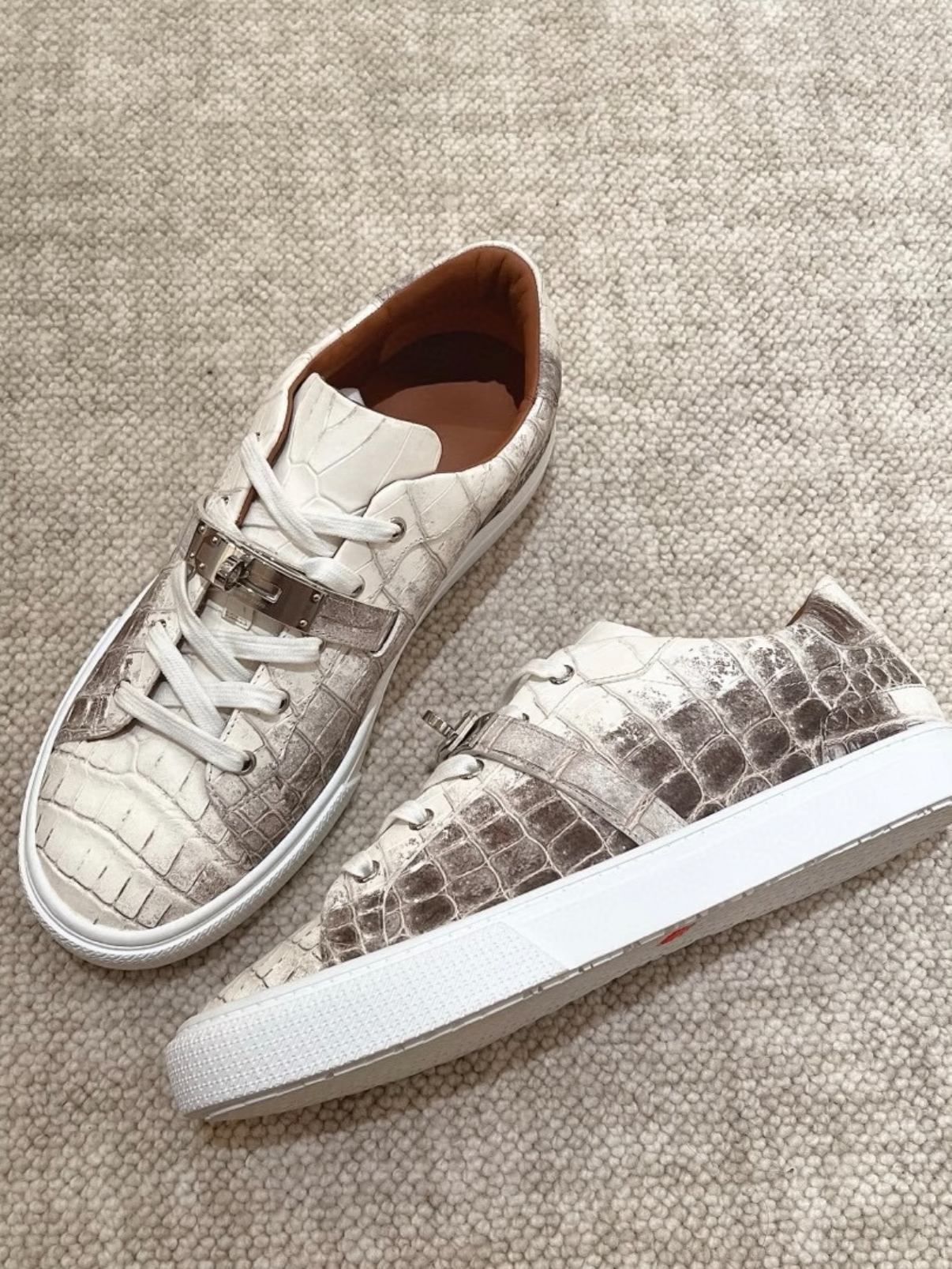 Himalayas with classic Kelly buckle men's shoes crocodile leather custom