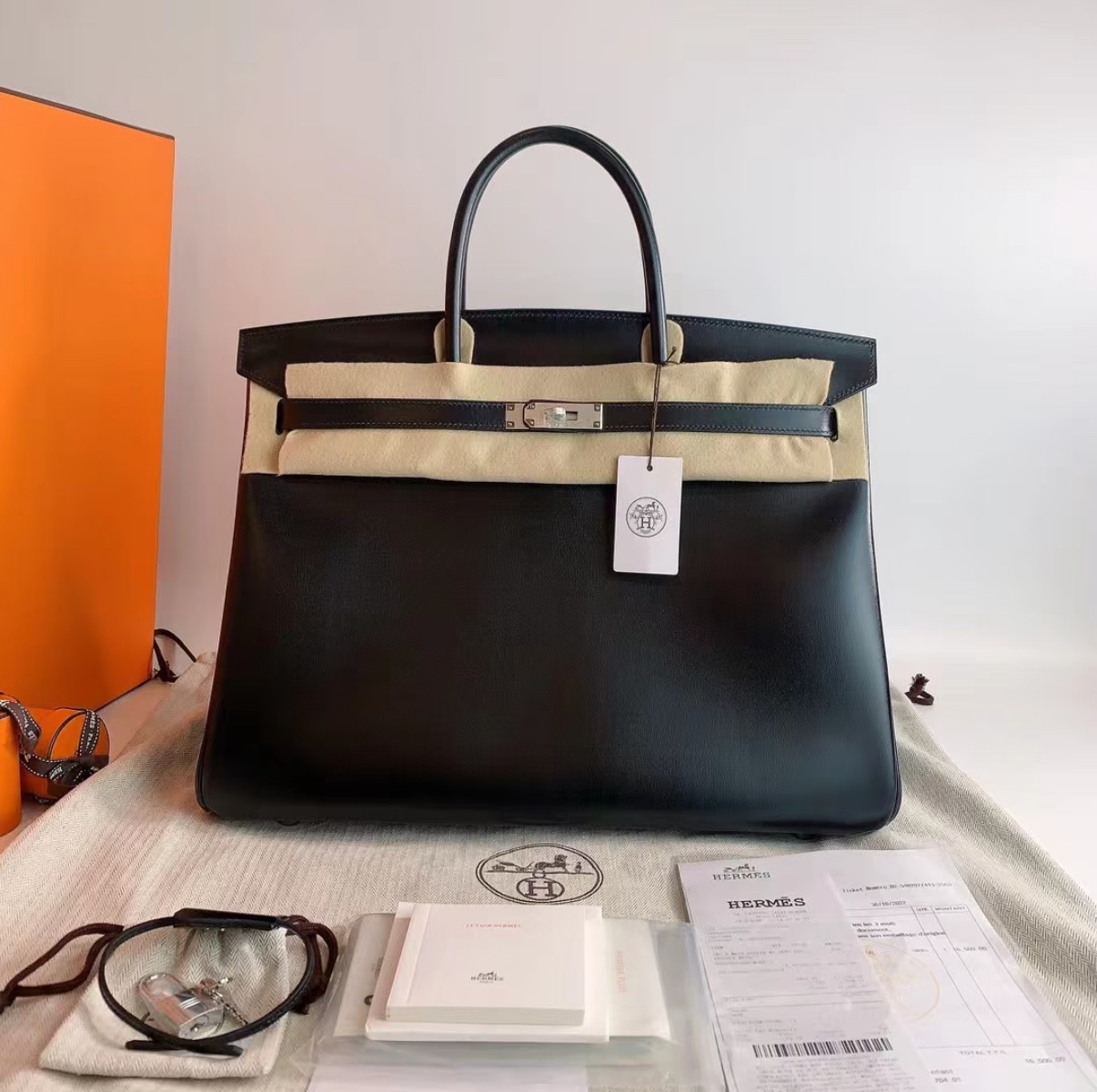 Bikrin 35-40 black silver buckle BOX leather custom