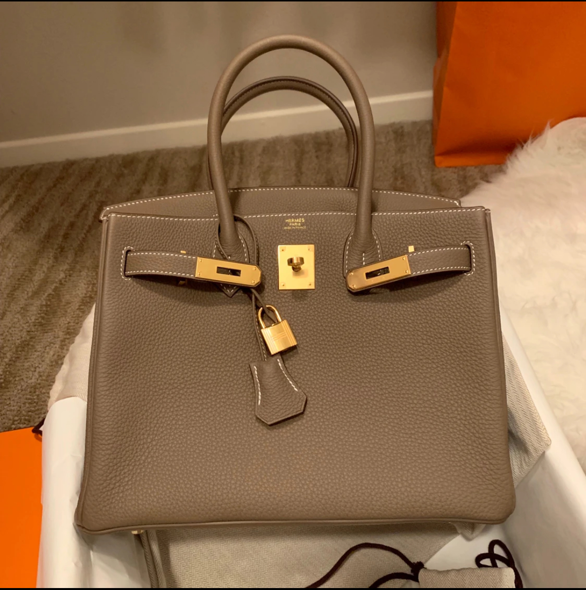 Bikrin 25-35 in Elephant Grey Gold Buckle Custom