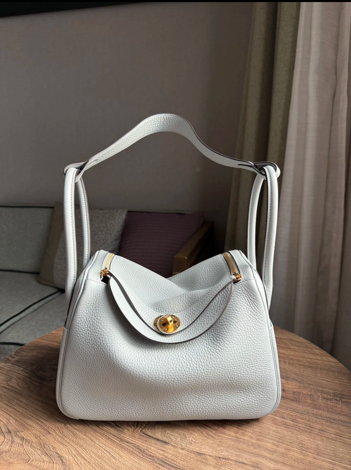 Lindy 26-30 Glacier Blue Gold Buckle Custom