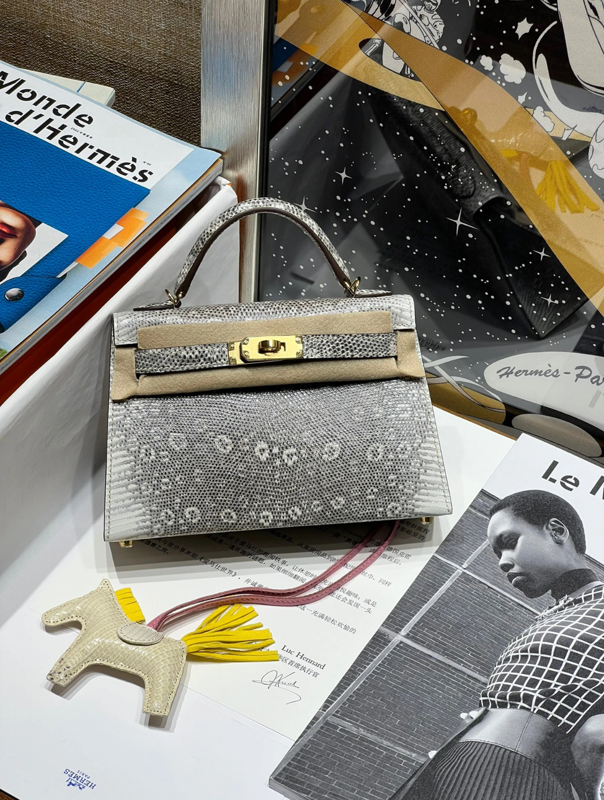 Kelly Mini 2 Lizard Leather Custom